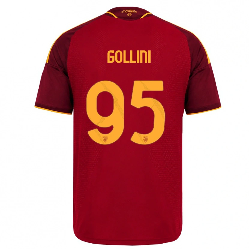 Danxen Niño Camiseta Pierluigi Gollini #95 Rojo Dorado Amarillo 1ª Equipación 2026/27 La Camisa