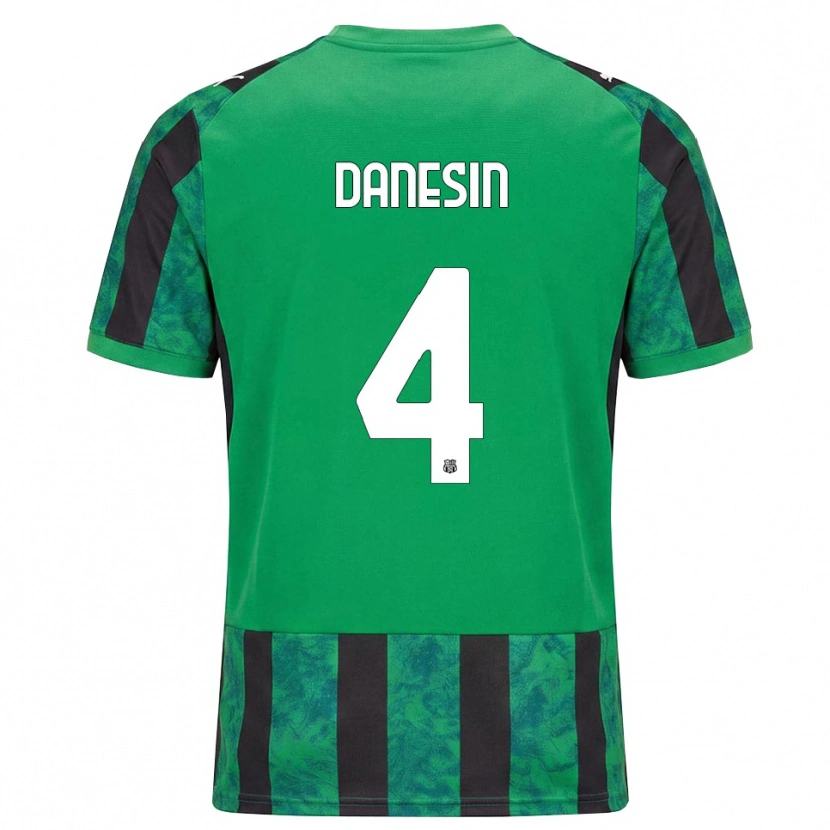 Danxen Niño Camiseta Federico Danesin #4 Verde Negro Blanco 1ª Equipación 2026/27 La Camisa