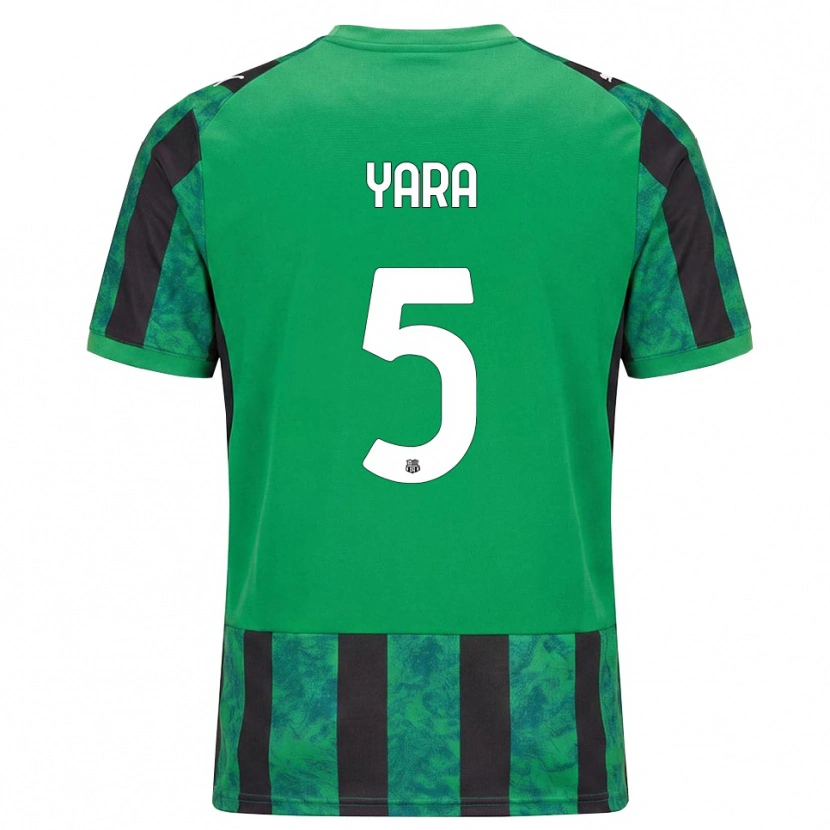 Danxen Niño Camiseta Moussa Yara #5 Verde Negro Blanco 1ª Equipación 2026/27 La Camisa