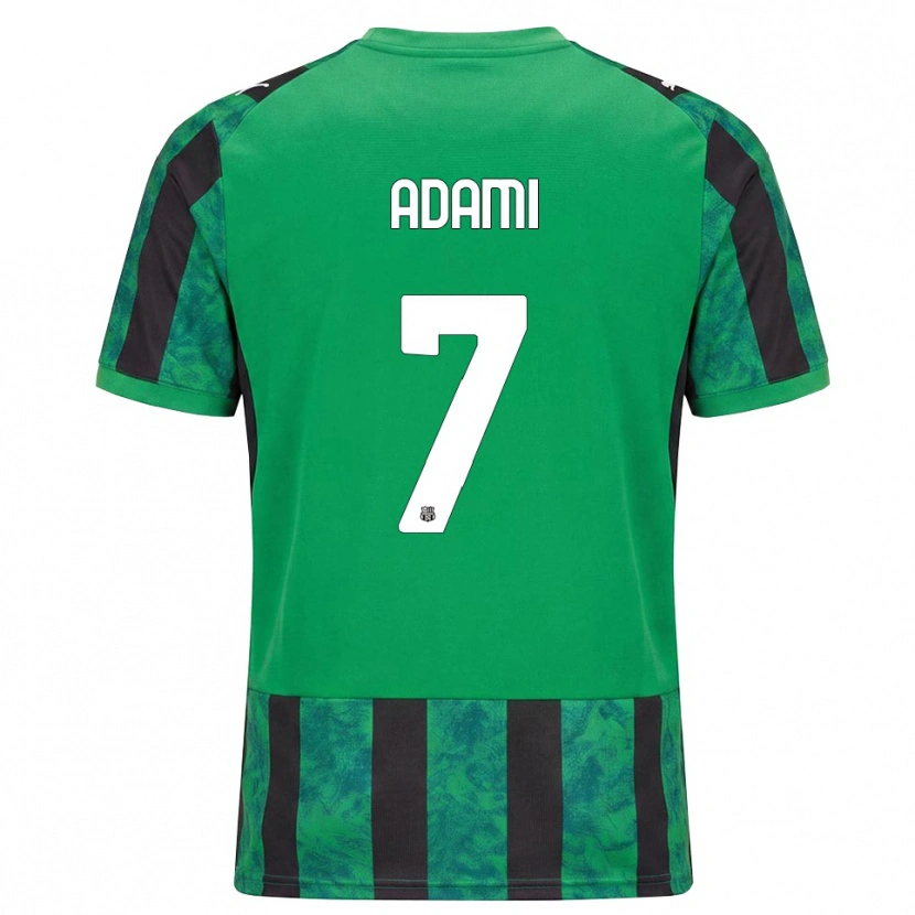 Danxen Niño Camiseta Greta Adami #7 Verde Negro Blanco 1ª Equipación 2026/27 La Camisa
