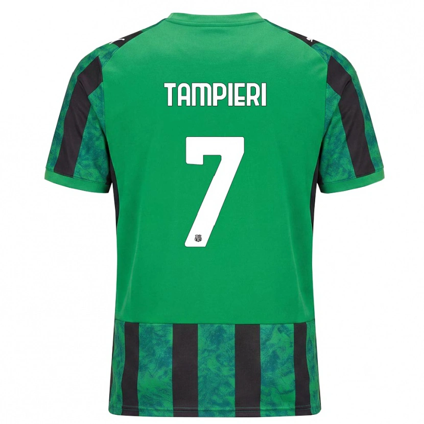 Danxen Niño Camiseta Diego Tampieri #7 Verde Negro Blanco 1ª Equipación 2026/27 La Camisa