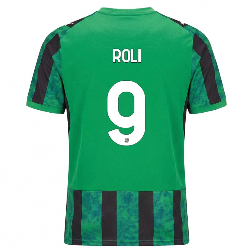 Danxen Niño Camiseta Riccardo Roli #9 Verde Negro Blanco 1ª Equipación 2026/27 La Camisa