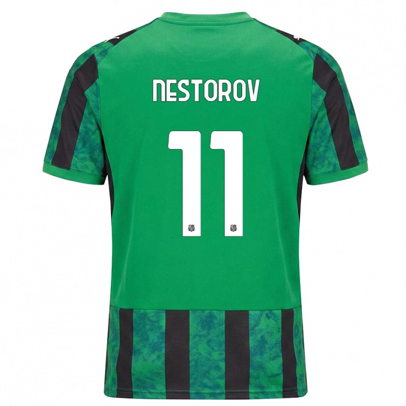 Danxen Niño Camiseta Dean Nestorov #11 Verde Negro Blanco 1ª Equipación 2026/27 La Camisa