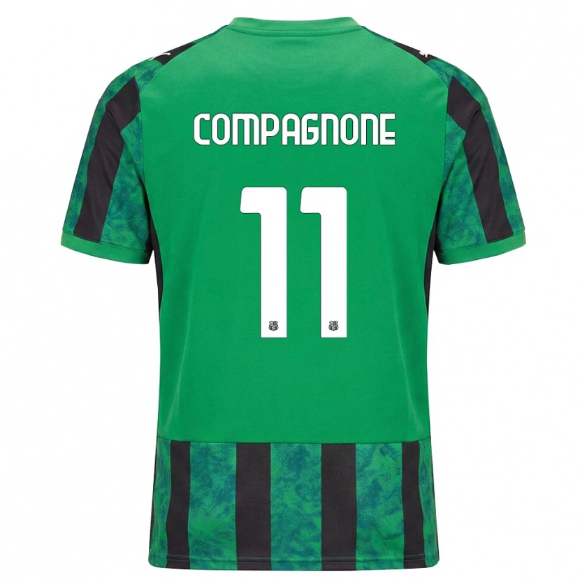 Danxen Niño Camiseta Pasquale Compagnone #11 Verde Negro Blanco 1ª Equipación 2026/27 La Camisa