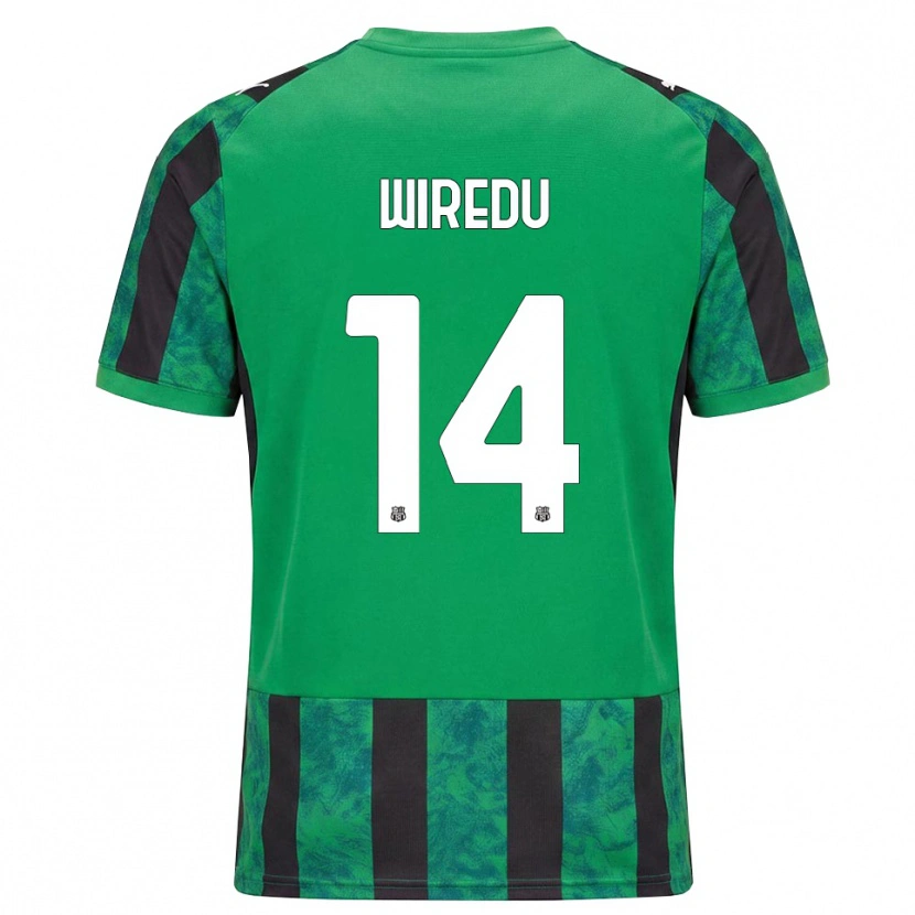 Danxen Niño Camiseta Francis Wiredu #14 Verde Negro Blanco 1ª Equipación 2026/27 La Camisa