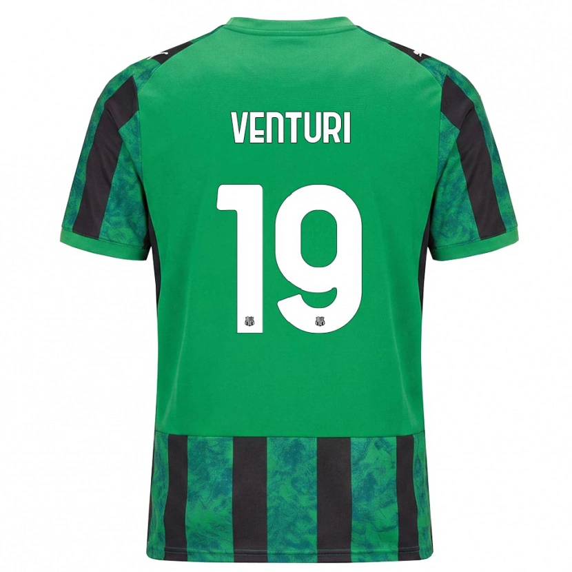 Danxen Niño Camiseta Luca Venturi #19 Verde Negro Blanco 1ª Equipación 2026/27 La Camisa