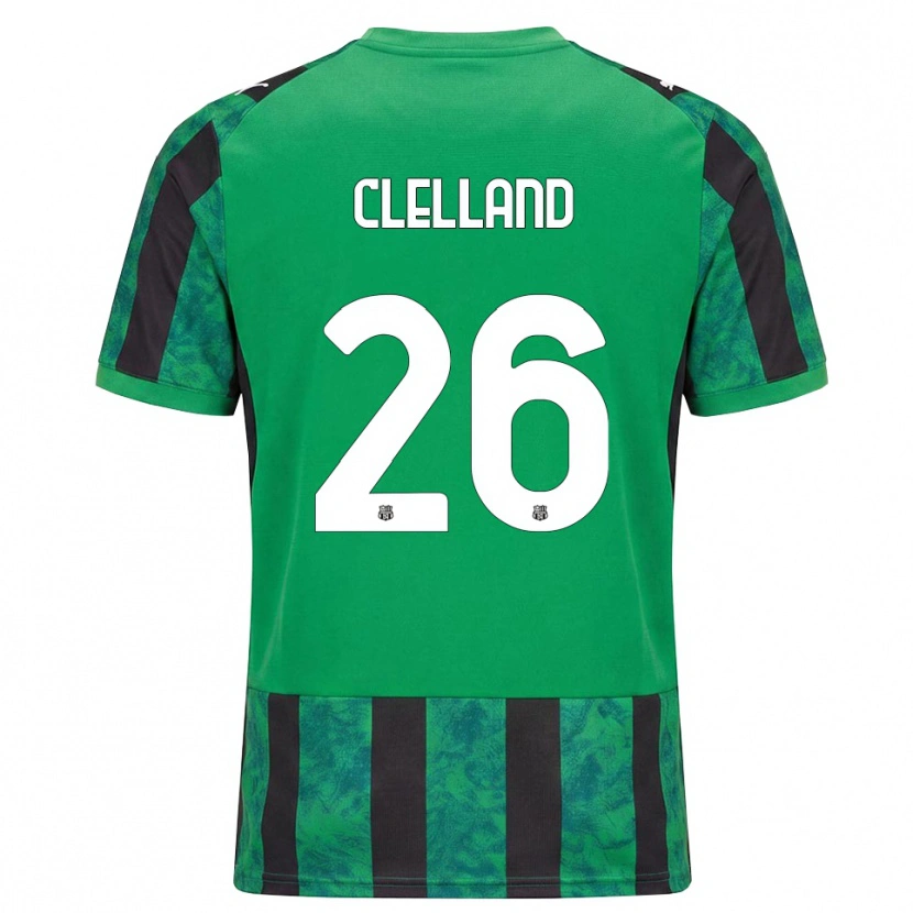 Danxen Niño Camiseta Lana Clelland #26 Verde Negro Blanco 1ª Equipación 2026/27 La Camisa