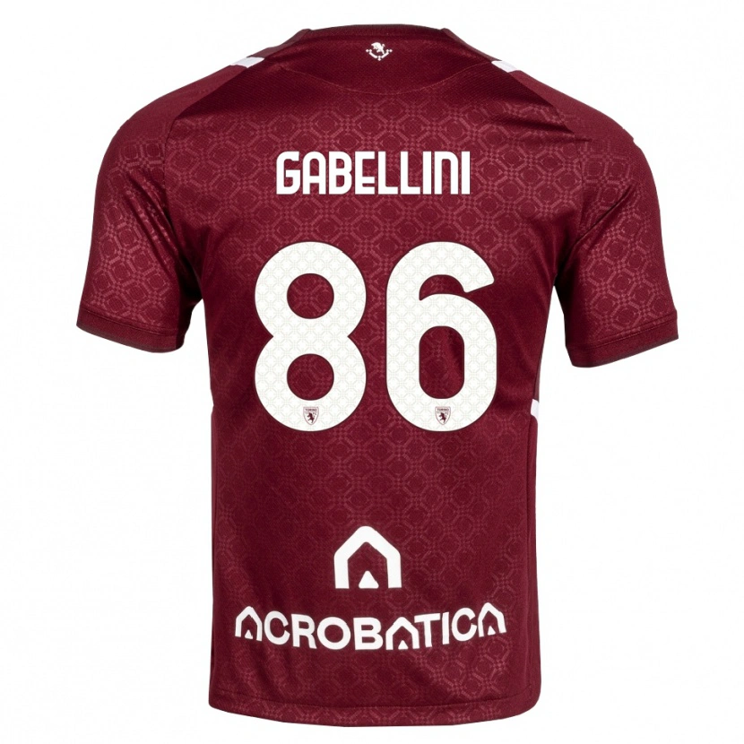 Danxen Niño Camiseta Tommaso Gabellini #86 Burdeos Blanco 1ª Equipación 2026/27 La Camisa