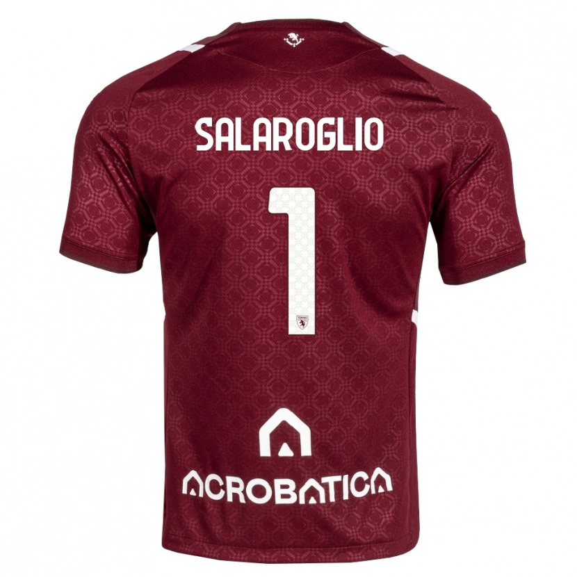Danxen Niño Camiseta Mattia Salaroglio #1 Burdeos Blanco 1ª Equipación 2026/27 La Camisa