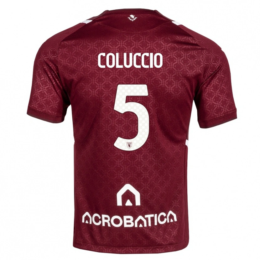 Danxen Niño Camiseta Francesca Coluccio #5 Burdeos Blanco 1ª Equipación 2026/27 La Camisa