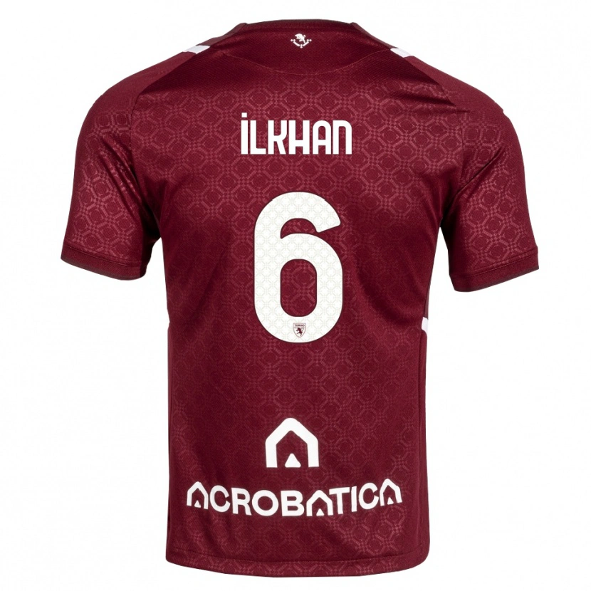Danxen Niño Camiseta Emirhan İlkhan #6 Burdeos Blanco 1ª Equipación 2026/27 La Camisa