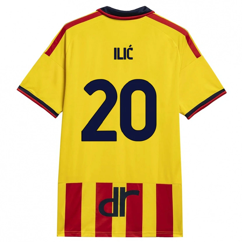 Danxen Niño Camiseta Ivan Ilić #20 Amarillo Rojo 1ª Equipación 2026/27 La Camisa