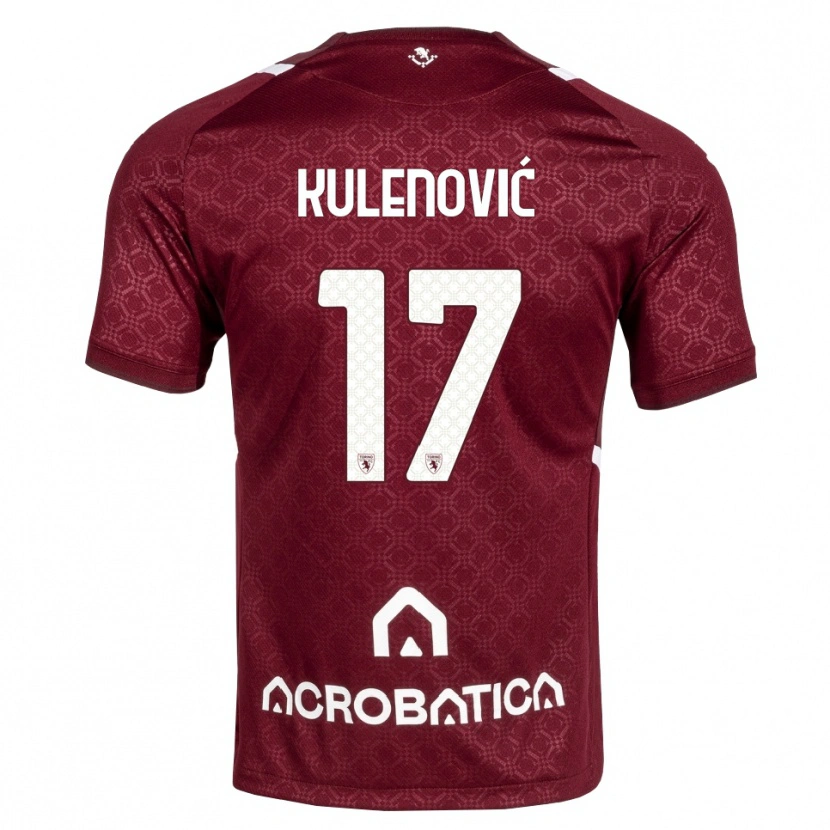 Danxen Niño Camiseta Sandro Kulenović #17 Burdeos Blanco 1ª Equipación 2026/27 La Camisa