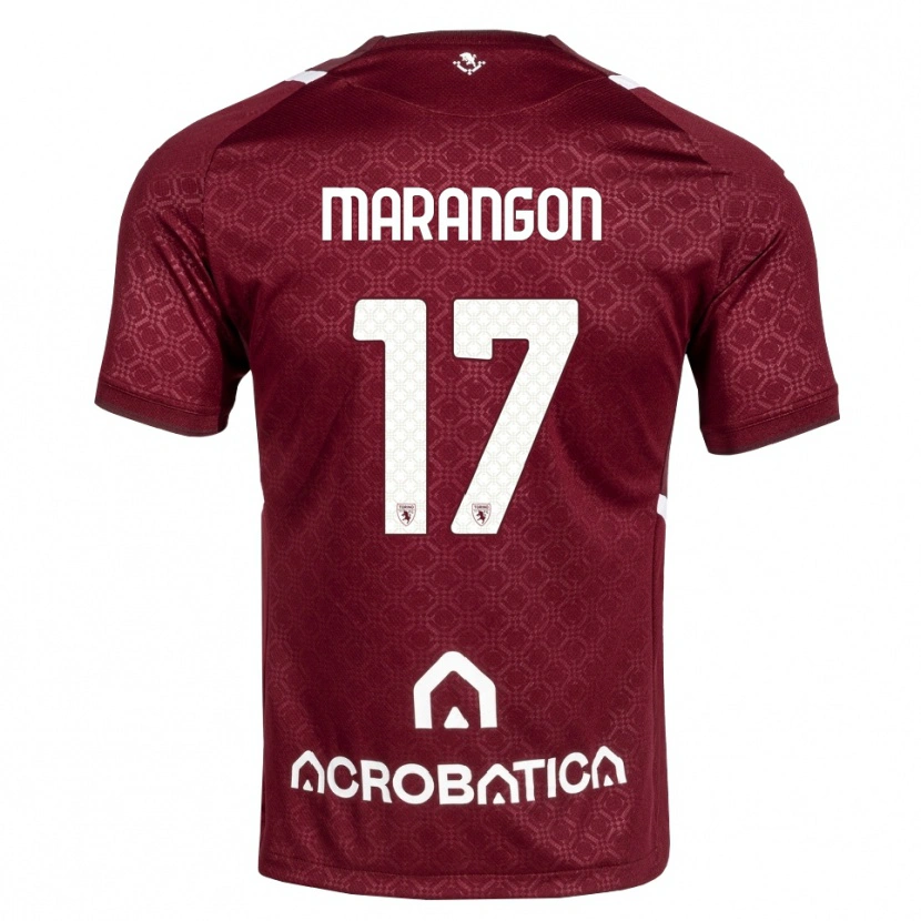 Danxen Niño Camiseta Riccardo Marangon #17 Burdeos Blanco 1ª Equipación 2026/27 La Camisa