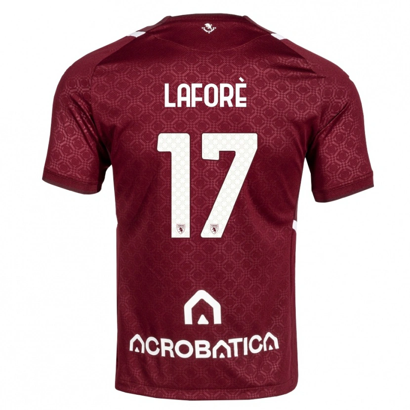Danxen Niño Camiseta Bladis Laforè #17 Burdeos Blanco 1ª Equipación 2026/27 La Camisa