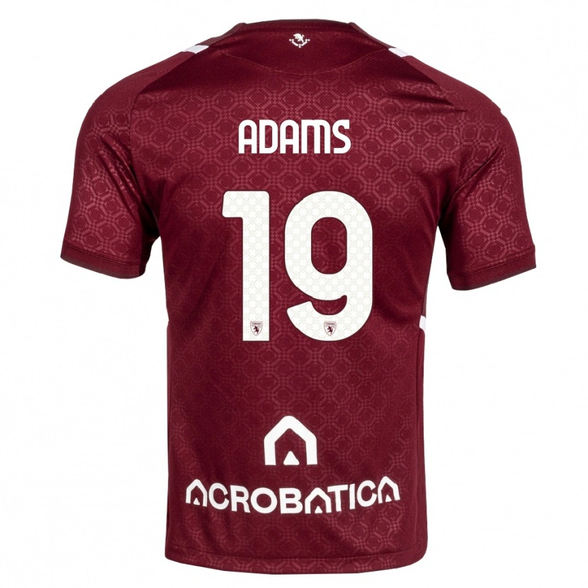 Danxen Niño Camiseta Ché Adams #19 Burdeos Blanco 1ª Equipación 2026/27 La Camisa