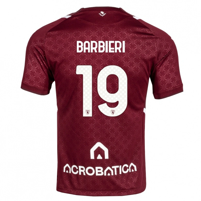 Danxen Niño Camiseta Raffaella Barbieri #19 Burdeos Blanco 1ª Equipación 2026/27 La Camisa