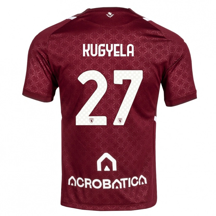 Danxen Niño Camiseta Zalán Kugyela #27 Burdeos Blanco 1ª Equipación 2026/27 La Camisa