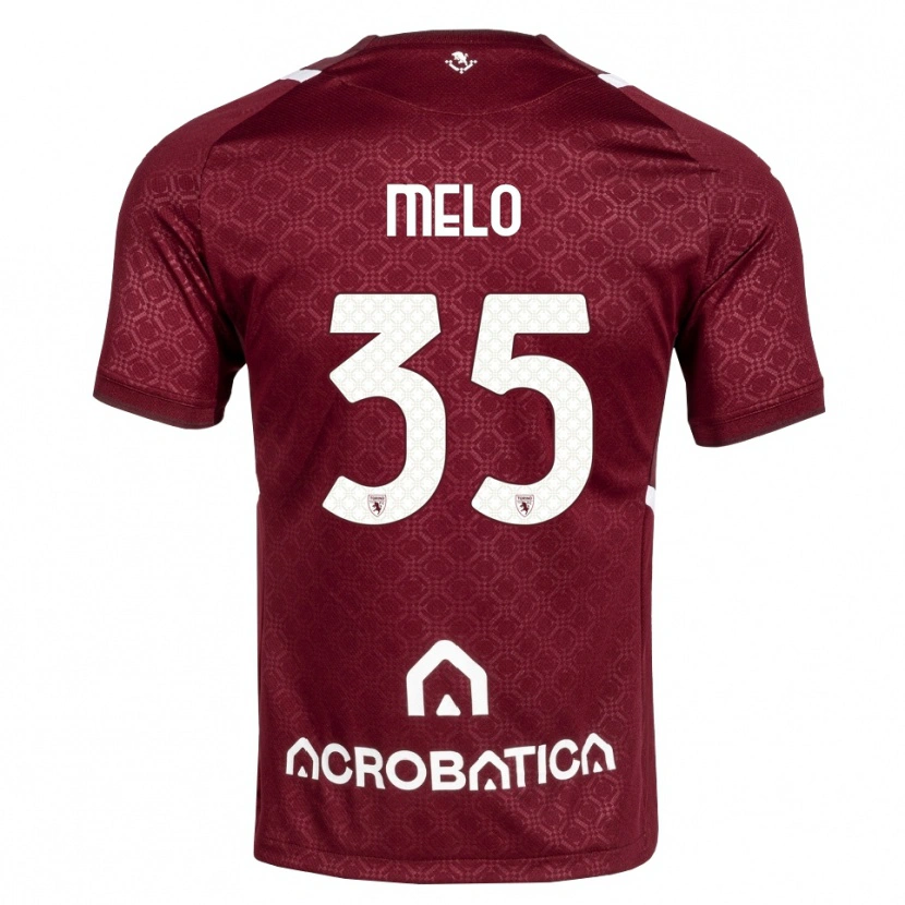 Danxen Niño Camiseta Rafael Melo #35 Burdeos Blanco 1ª Equipación 2026/27 La Camisa