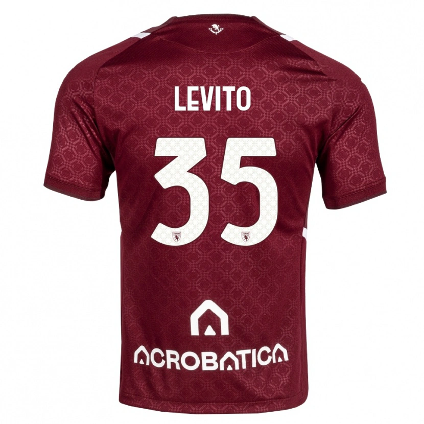 Danxen Niño Camiseta Isabeau Levito #35 Burdeos Blanco 1ª Equipación 2026/27 La Camisa