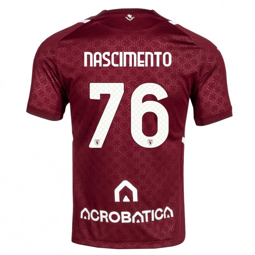 Danxen Niño Camiseta Sandro Nascimento #76 Burdeos Blanco 1ª Equipación 2026/27 La Camisa