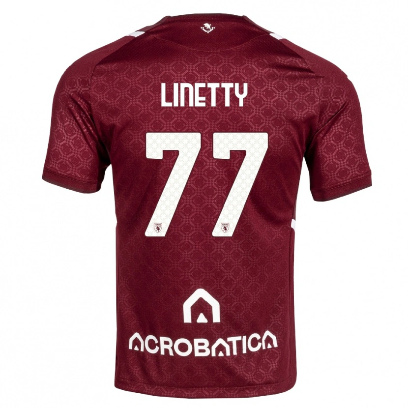 Danxen Niño Camiseta Karol Linetty #77 Burdeos Blanco 1ª Equipación 2026/27 La Camisa