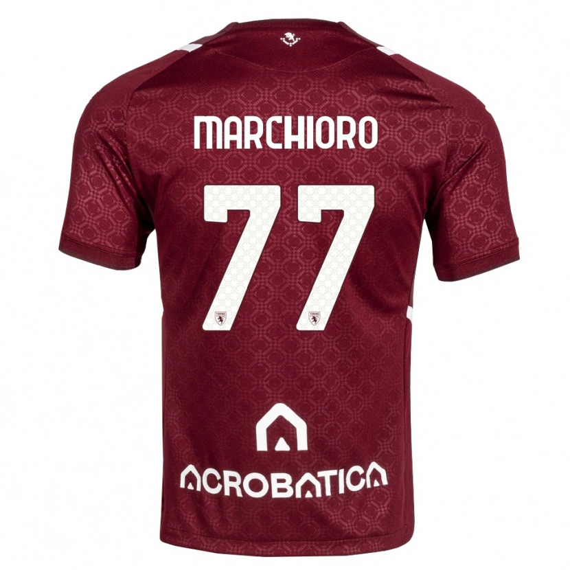 Danxen Niño Camiseta Raffaele Marchioro #77 Burdeos Blanco 1ª Equipación 2026/27 La Camisa