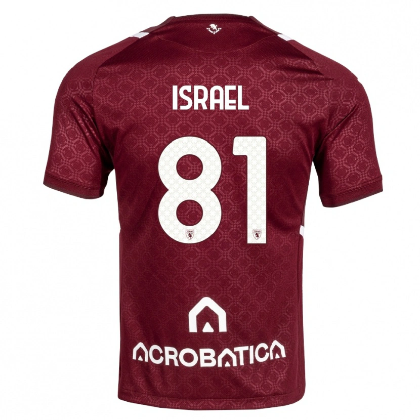 Danxen Niño Camiseta Franco Israel #81 Burdeos Blanco 1ª Equipación 2026/27 La Camisa