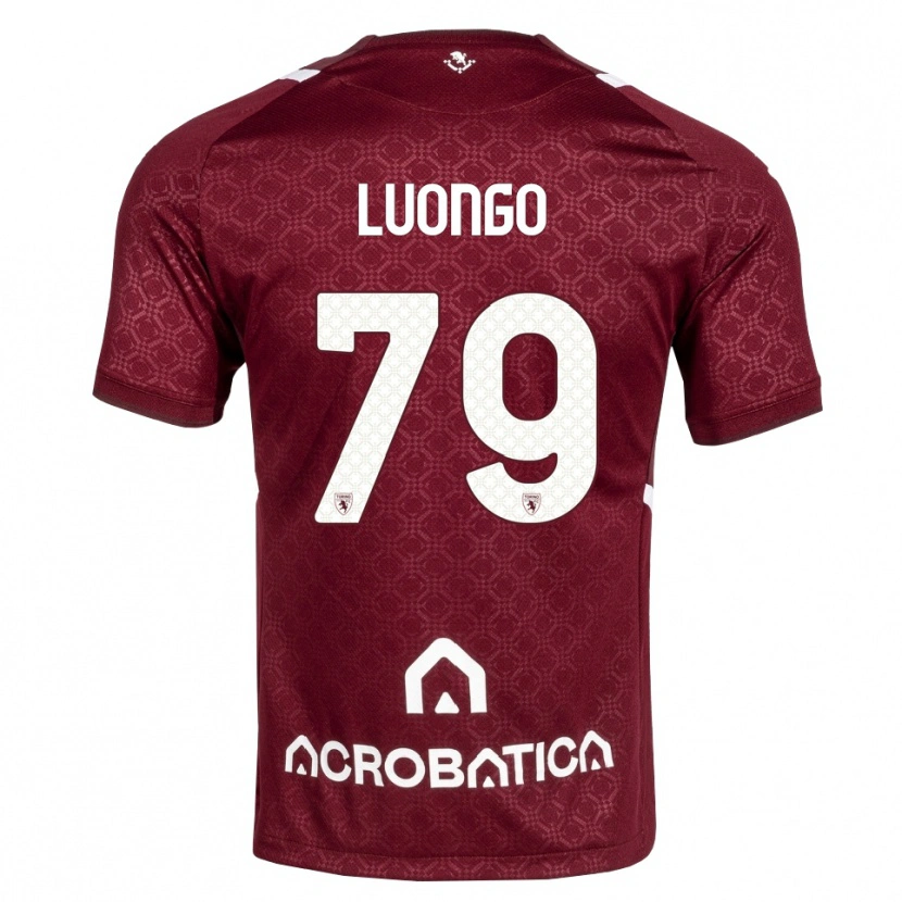 Danxen Niño Camiseta Andrea Luongo #79 Burdeos Blanco 1ª Equipación 2026/27 La Camisa