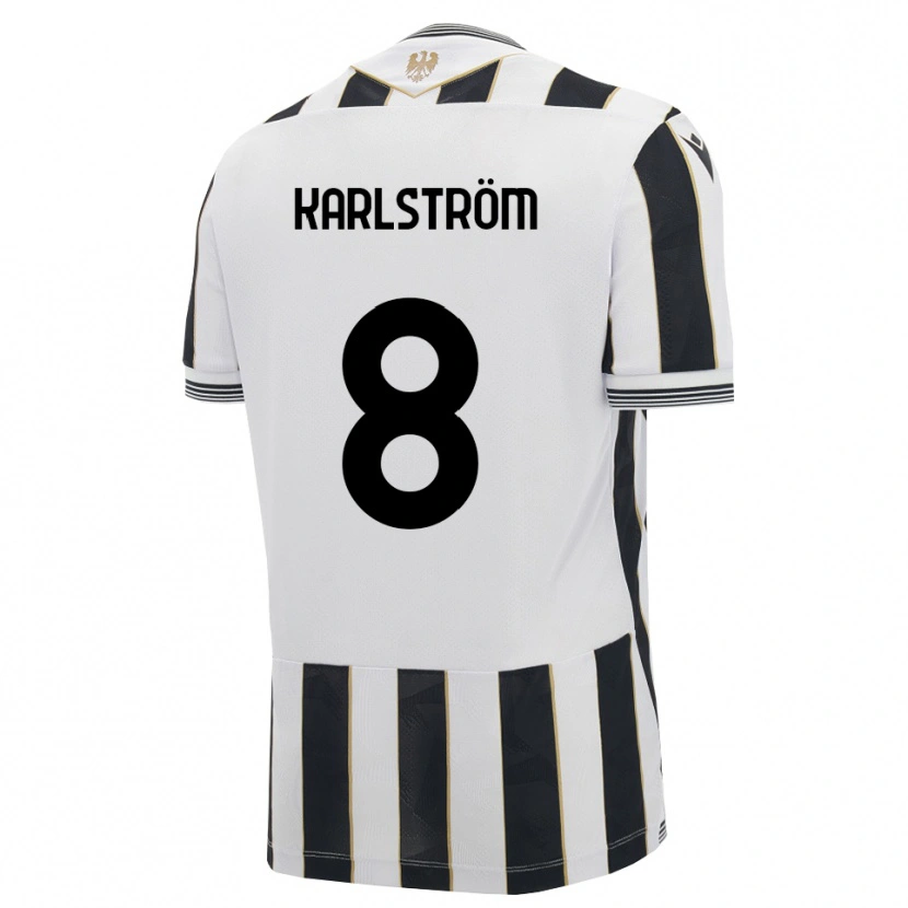 Danxen Niño Camiseta Jesper Karlström #8 Negro Blanco Rosa 1ª Equipación 2026/27 La Camisa
