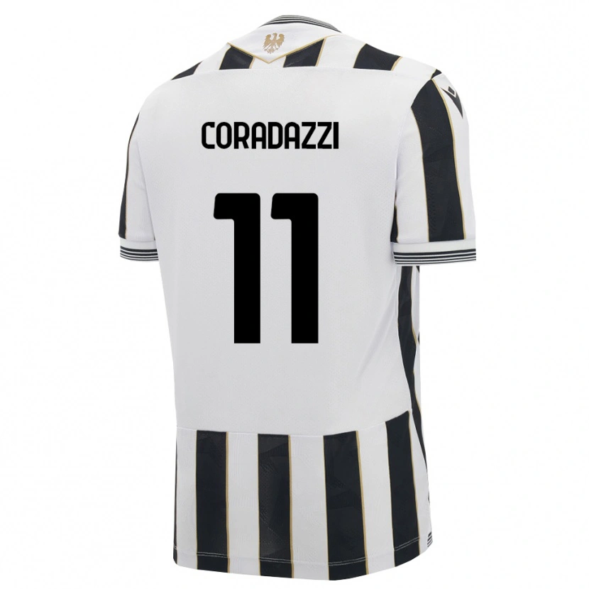 Danxen Niño Camiseta Niccolò Coradazzi #11 Negro Blanco Rosa 1ª Equipación 2026/27 La Camisa