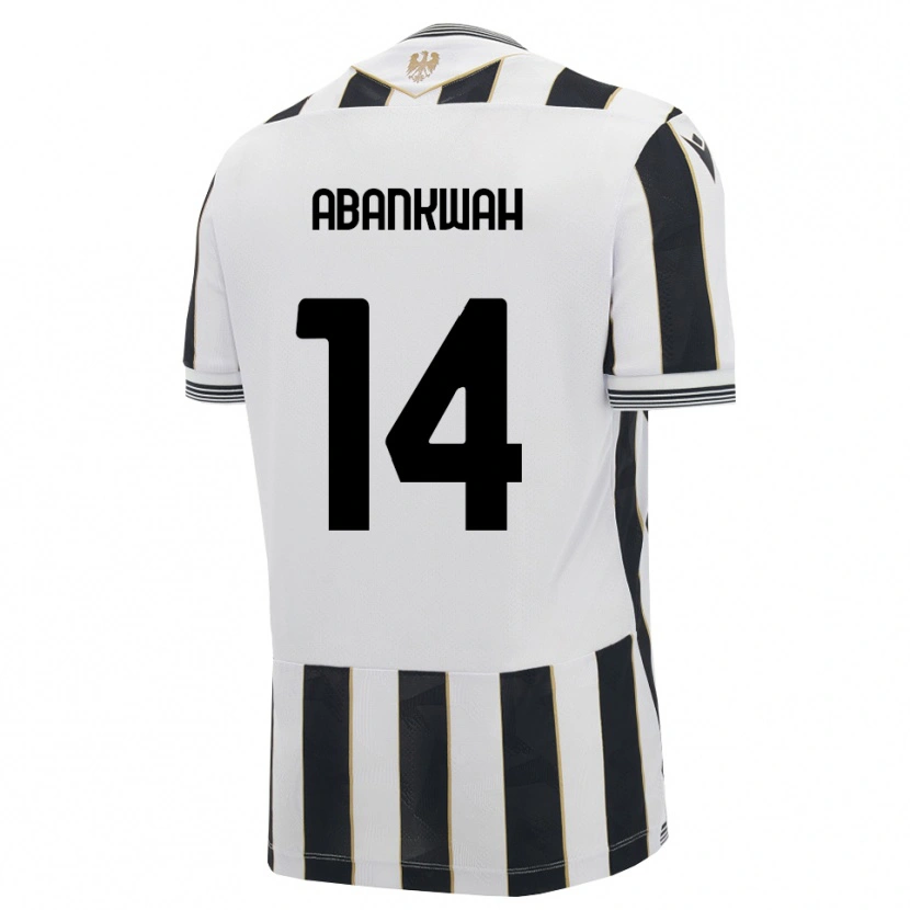 Danxen Niño Camiseta James Abankwah #14 Negro Blanco Rosa 1ª Equipación 2026/27 La Camisa