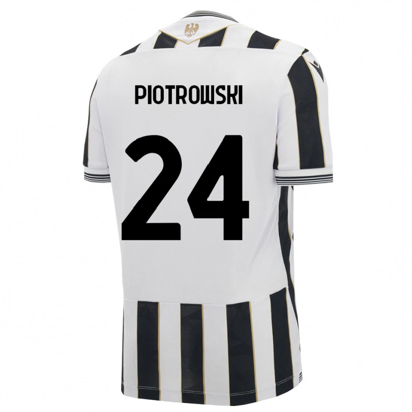 Danxen Niño Camiseta Jakub Piotrowski #24 Negro Blanco Rosa 1ª Equipación 2026/27 La Camisa
