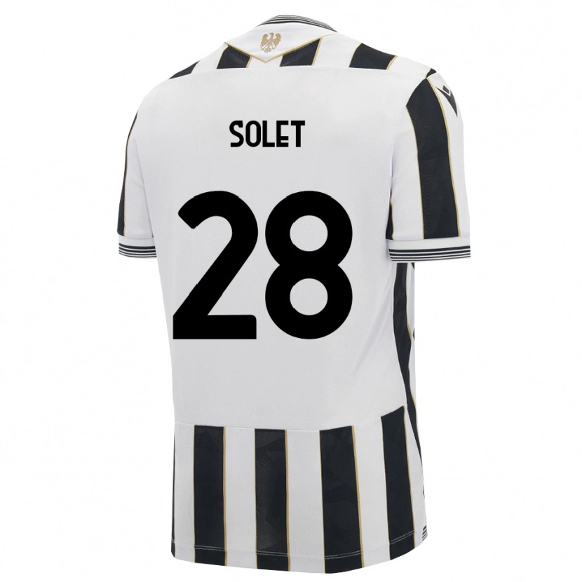 Danxen Niño Camiseta Oumar Solet #28 Negro Blanco Rosa 1ª Equipación 2026/27 La Camisa