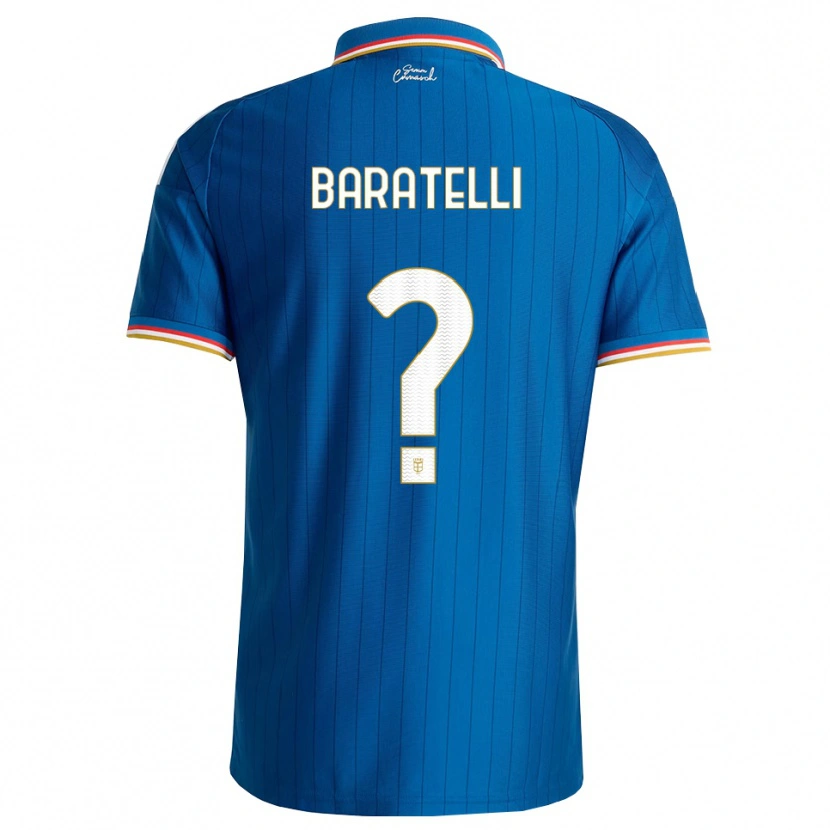 Danxen Niño Camiseta Mattia Baratelli #0 Azul Blanco Rojo 1ª Equipación 2026/27 La Camisa