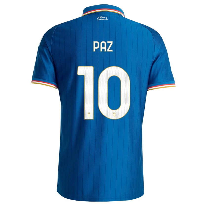 Danxen Niño Camiseta Nico Paz #10 Azul Blanco Rojo 1ª Equipación 2026/27 La Camisa