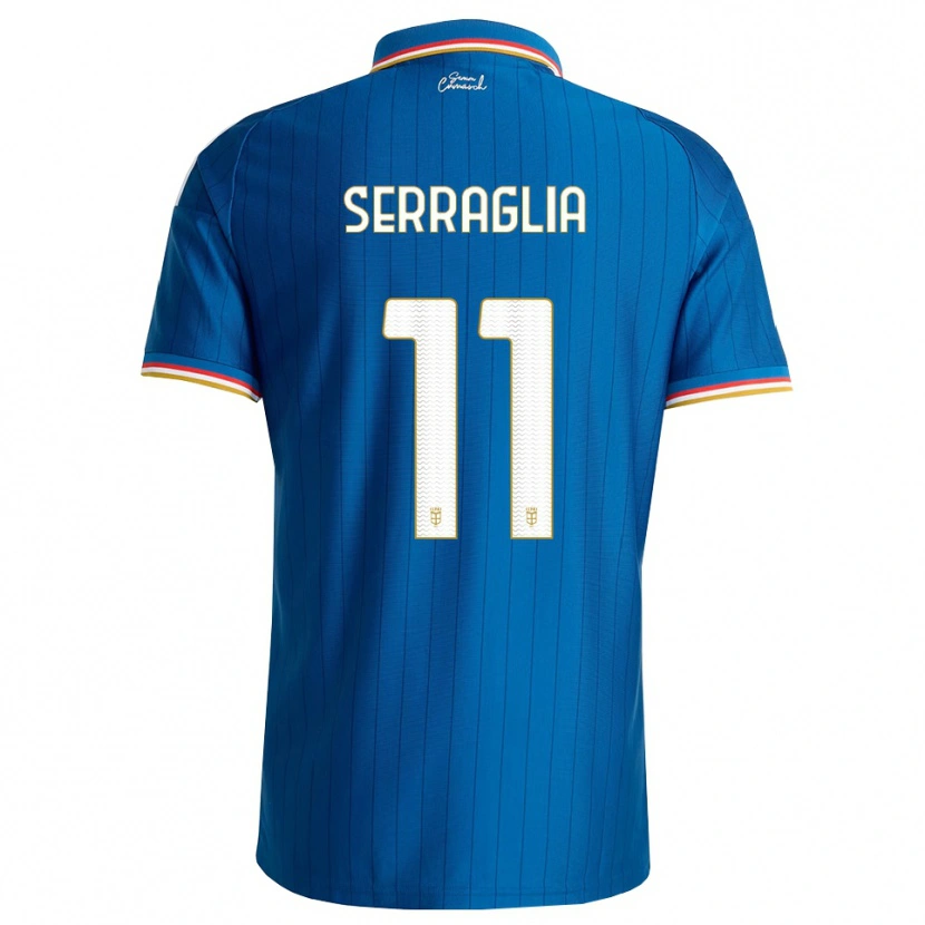 Danxen Niño Camiseta Lucas Serraglia #11 Azul Blanco Rojo 1ª Equipación 2026/27 La Camisa