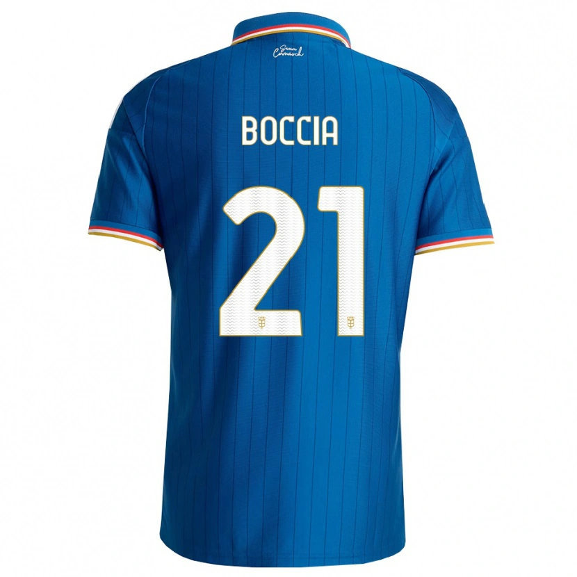 Danxen Niño Camiseta Thomas Boccia #21 Azul Blanco Rojo 1ª Equipación 2026/27 La Camisa