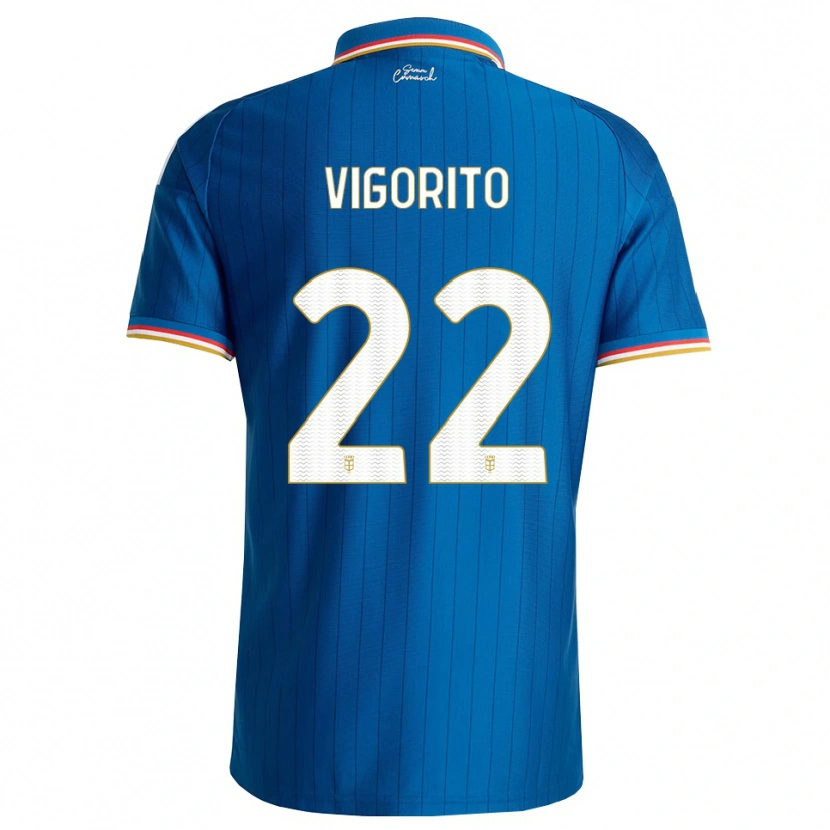 Danxen Niño Camiseta Mauro Vigorito #22 Azul Blanco Rojo 1ª Equipación 2026/27 La Camisa