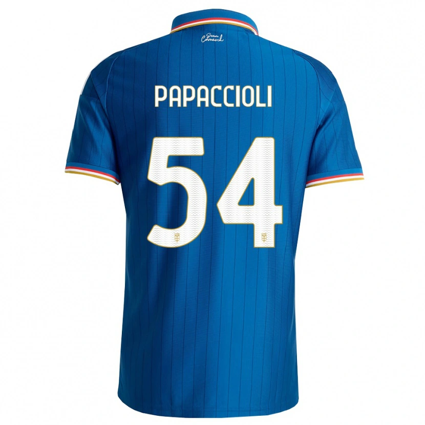 Danxen Niño Camiseta Matteo Papaccioli #54 Azul Blanco Rojo 1ª Equipación 2026/27 La Camisa