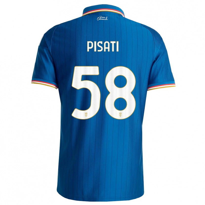 Danxen Niño Camiseta Samuele Pisati #58 Azul Blanco Rojo 1ª Equipación 2026/27 La Camisa