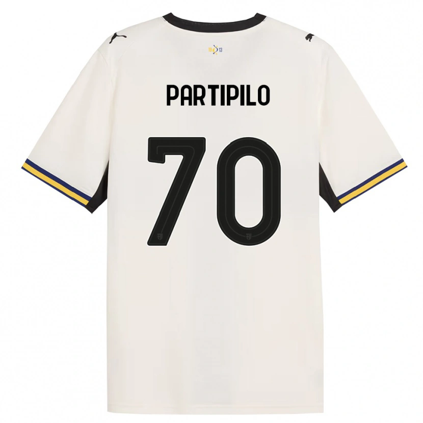Danxen Niño Camiseta Anthony Partipilo #70 Blanco Roto Negro Amarillo 1ª Equipación 2026/27 La Camisa