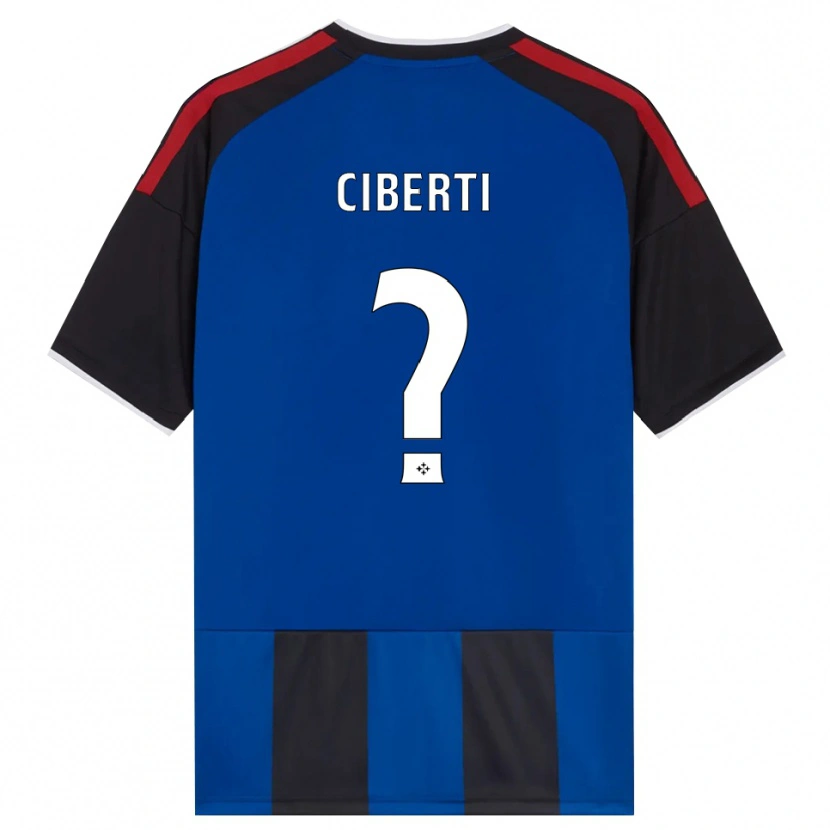Danxen Niño Camiseta Martino Ciberti #0 Negro Rojo Blanco Azul 1ª Equipación 2026/27 La Camisa