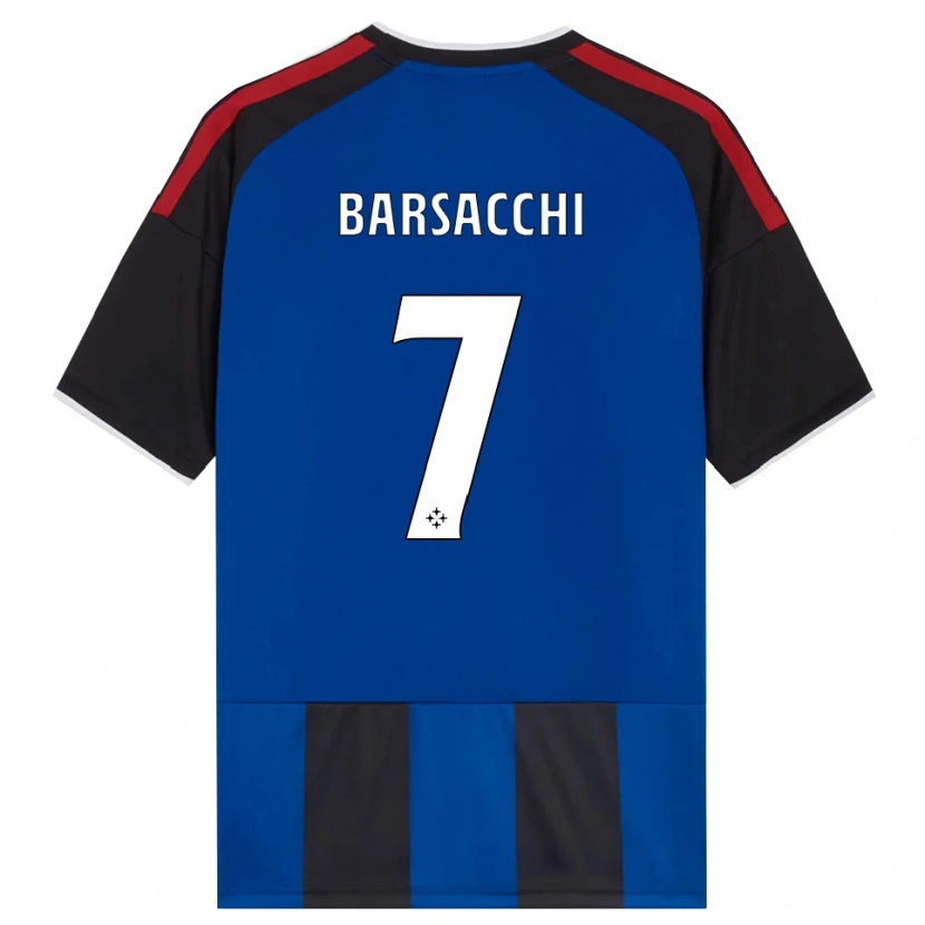 Danxen Niño Camiseta Cristian Barsacchi #7 Negro Rojo Blanco Azul 1ª Equipación 2026/27 La Camisa