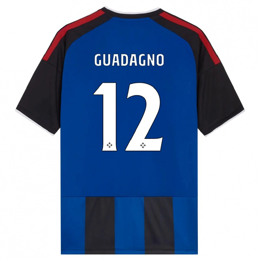 Danxen Niño Camiseta Johan Guadagno #12 Negro Rojo Blanco Azul 1ª Equipación 2026/27 La Camisa