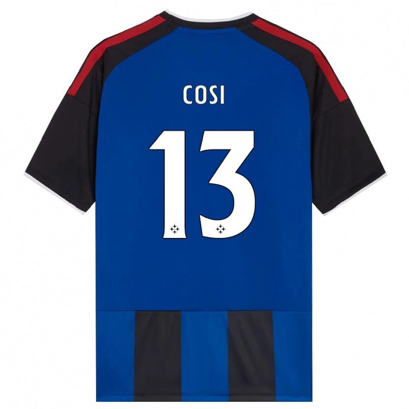 Danxen Niño Camiseta Tommaso Cosi #13 Negro Rojo Blanco Azul 1ª Equipación 2026/27 La Camisa
