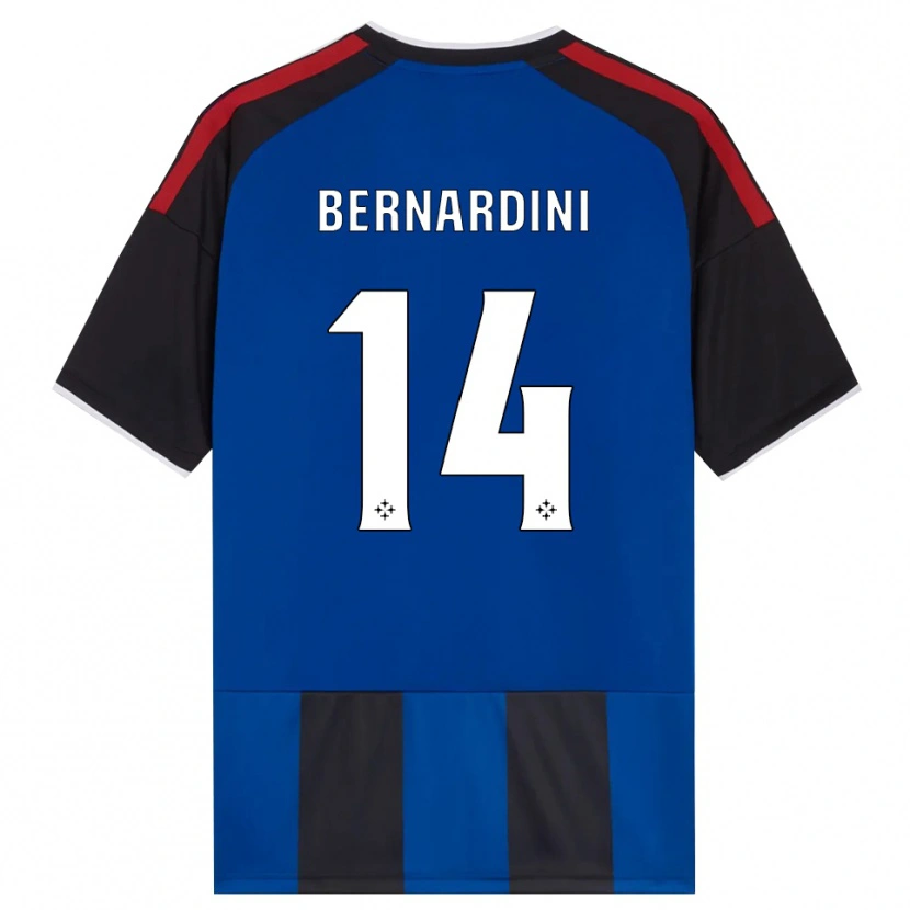 Danxen Niño Camiseta Andrea Bernardini #14 Negro Rojo Blanco Azul 1ª Equipación 2026/27 La Camisa
