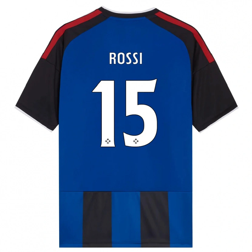 Danxen Niño Camiseta Jacopo Rossi #15 Negro Rojo Blanco Azul 1ª Equipación 2026/27 La Camisa