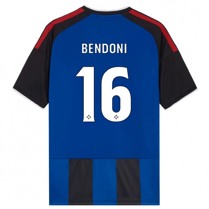 Danxen Niño Camiseta Marco Bendoni #16 Negro Rojo Blanco Azul 1ª Equipación 2026/27 La Camisa
