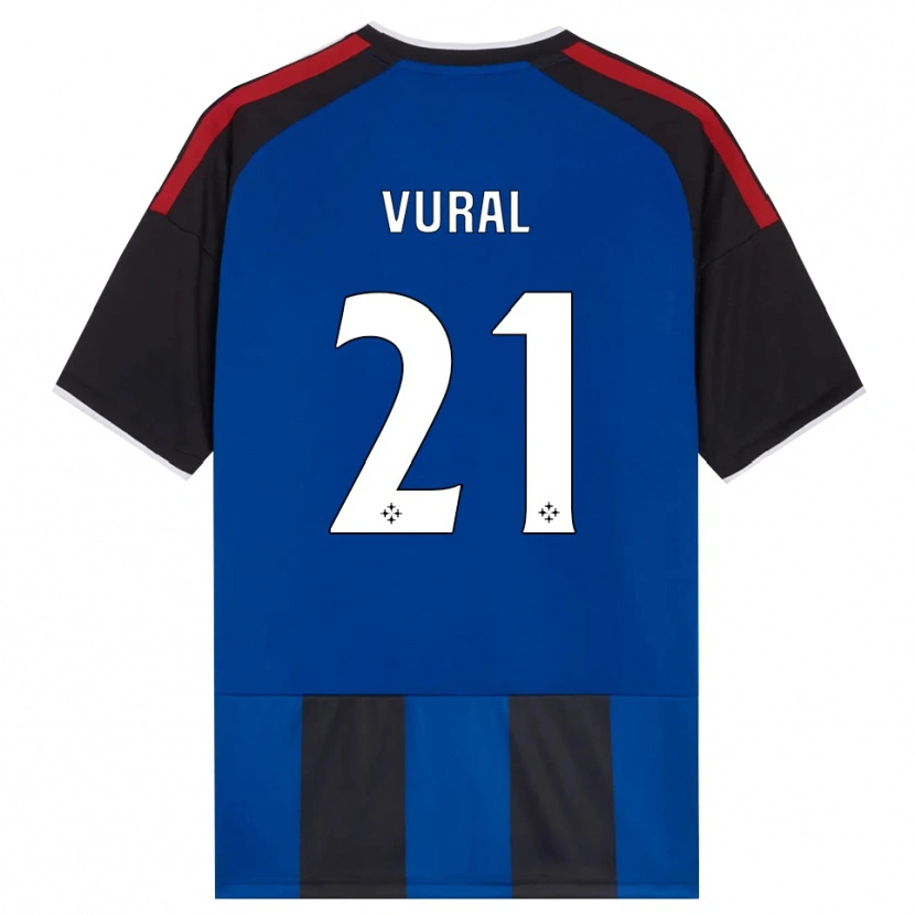 Danxen Niño Camiseta İsak Vural #21 Negro Rojo Blanco Azul 1ª Equipación 2026/27 La Camisa